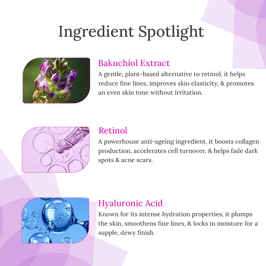 Bakuchiol Face Serum with Retinol & Hyaluronic Acid - Image 3