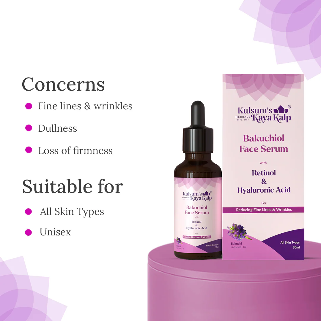 Bakuchiol Face Serum with Retinol & Hyaluronic Acid - Image 4