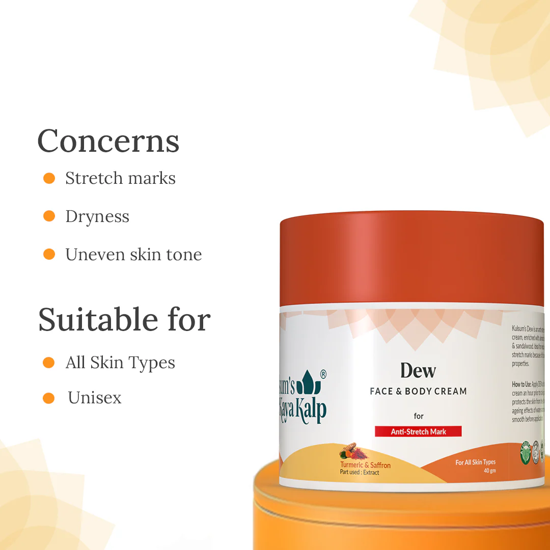 Dew Face & Body Cream for Anti Stretch Mark-40g - Image 4
