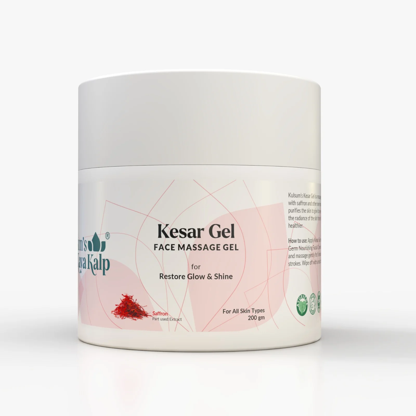 Kesar Gel for restore glow & shine