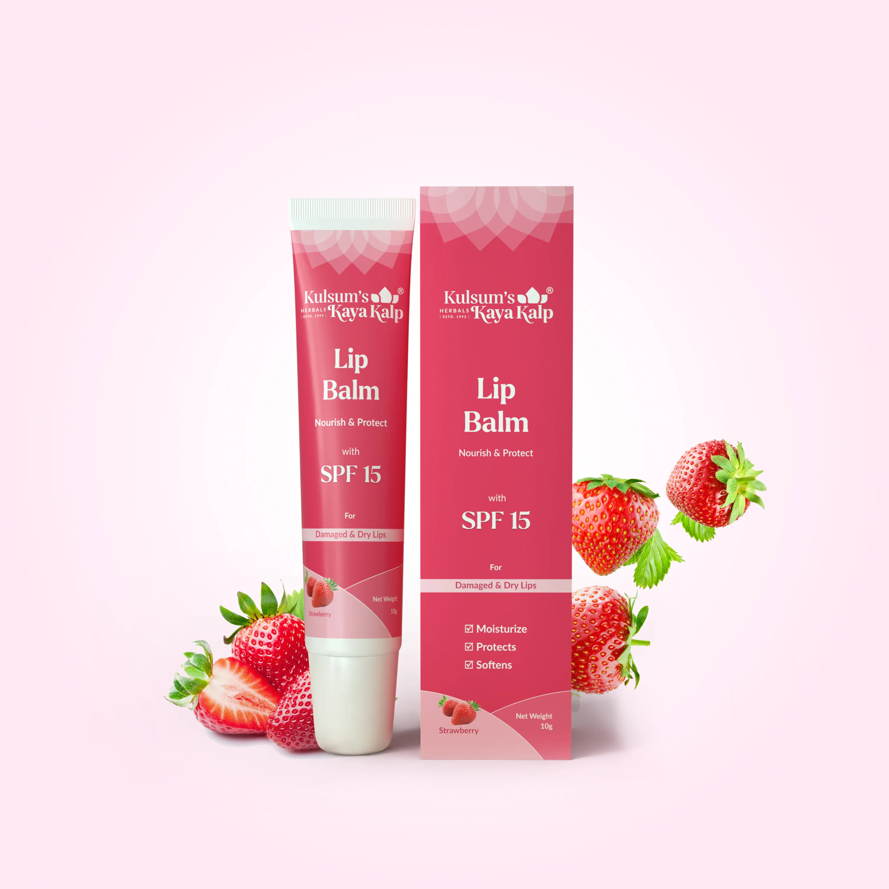 Lip Balm Pack of 4 Blueberry, Vanilla, Mango & Strawberry Lip Balm - Image 15