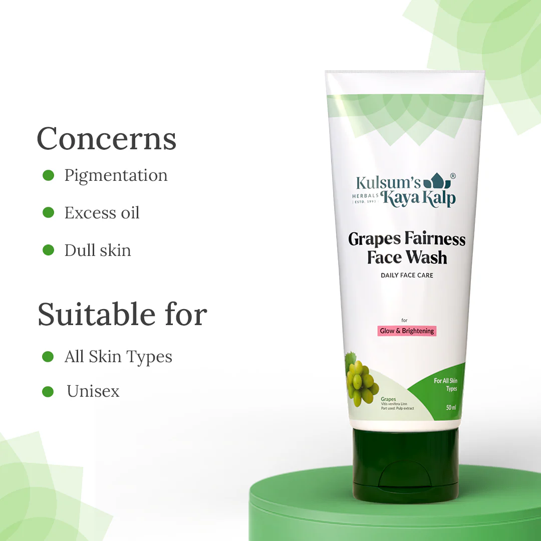 Pack of 2 Grapes Fairness Face Wash For Glow & Brightening - Image 4