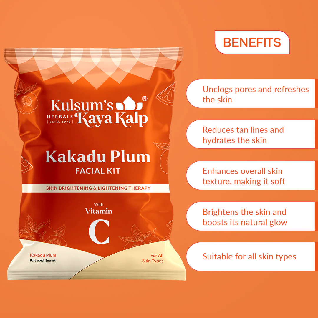 Pack of 6- Kakadu Plum Facial Kit with Vitamin C, Tea Tree, Hydra Charge, Skin Filler, Skin Whitening, & Bridal Glow Up - Image 4