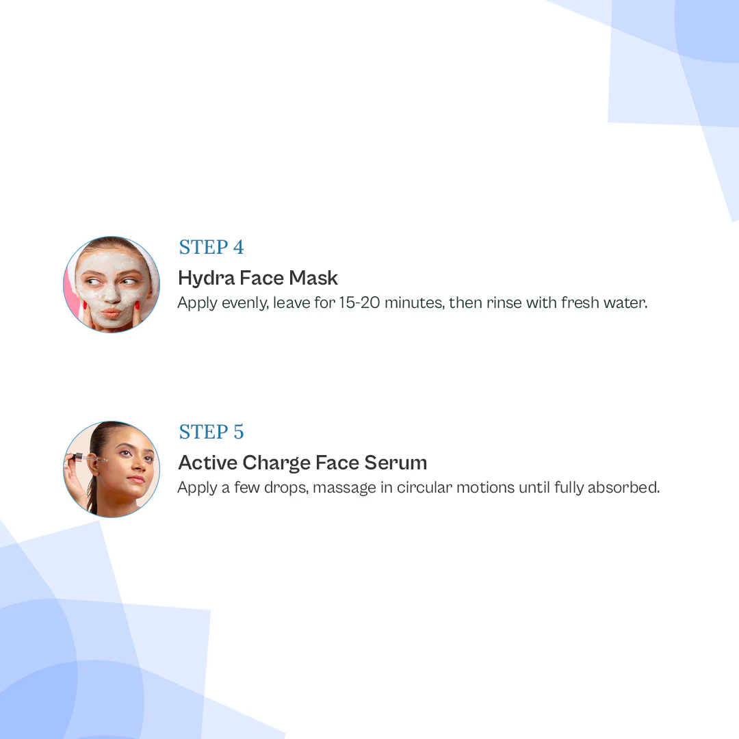 Hydra Charge Facial Kit 5 in 1 For Intense Hydration & Glow - Image 7
