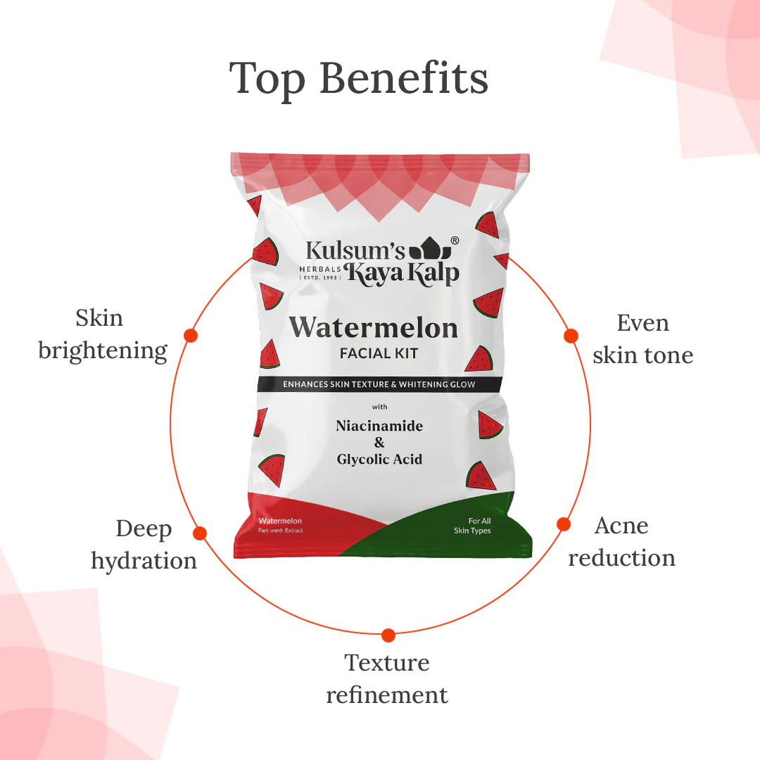 Watermelon Facial Kit 7 in 1 for Enhancing Skin Texture & Whitening Glow - Image 2