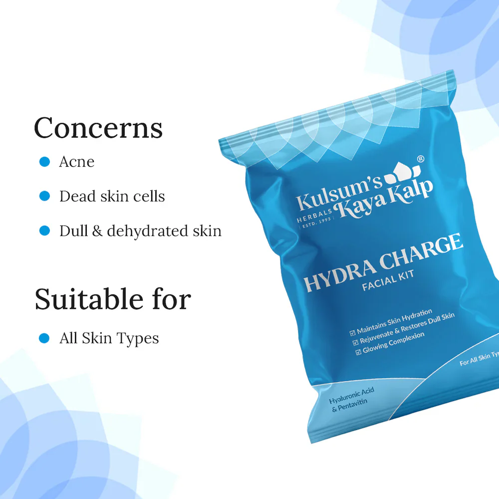 Pack of 3 Hydra Charge Facial Kit 5 in 1 For Intense Hydration & Glow - Image 4
