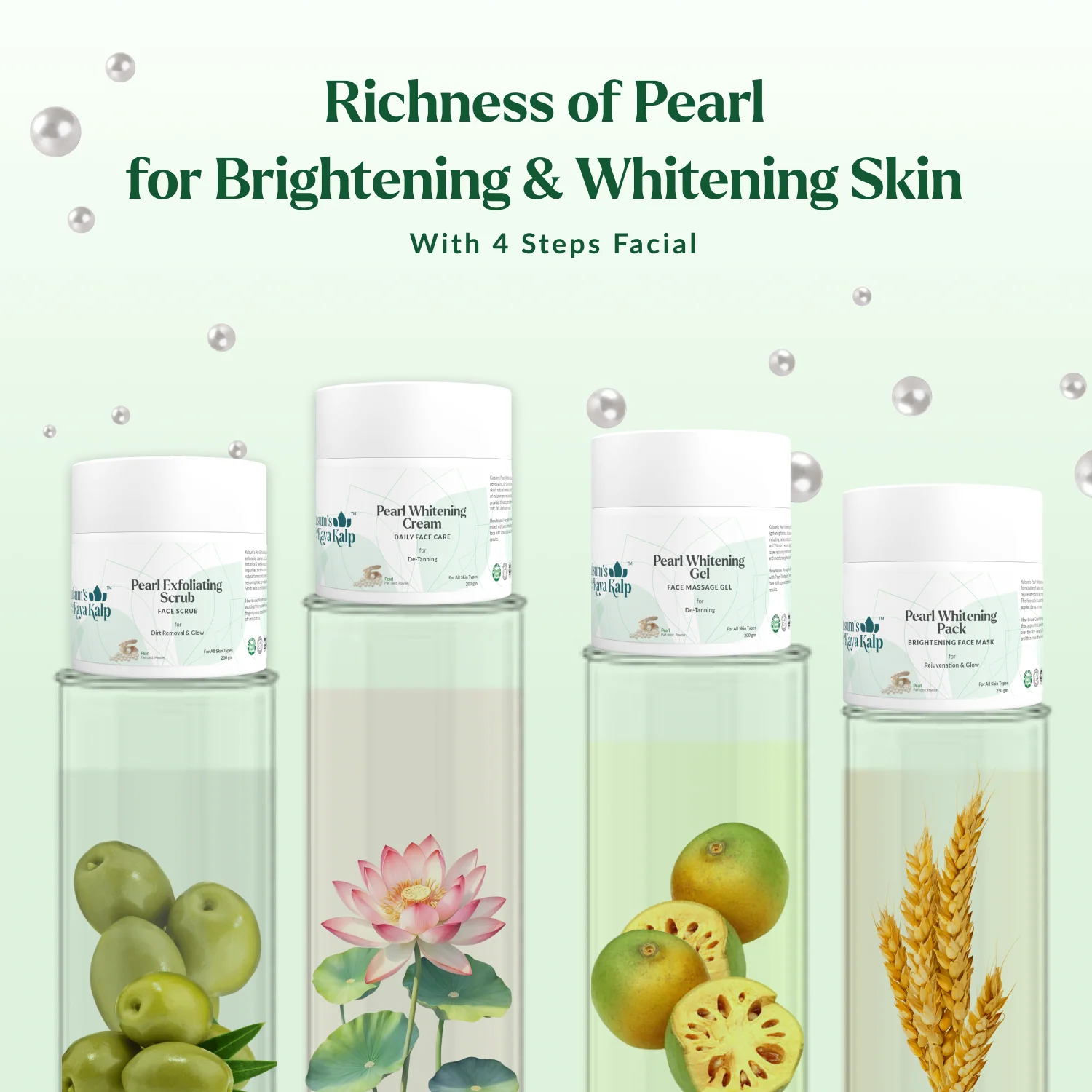 Pearl Whitening Facial Kit - 850g - Image 2