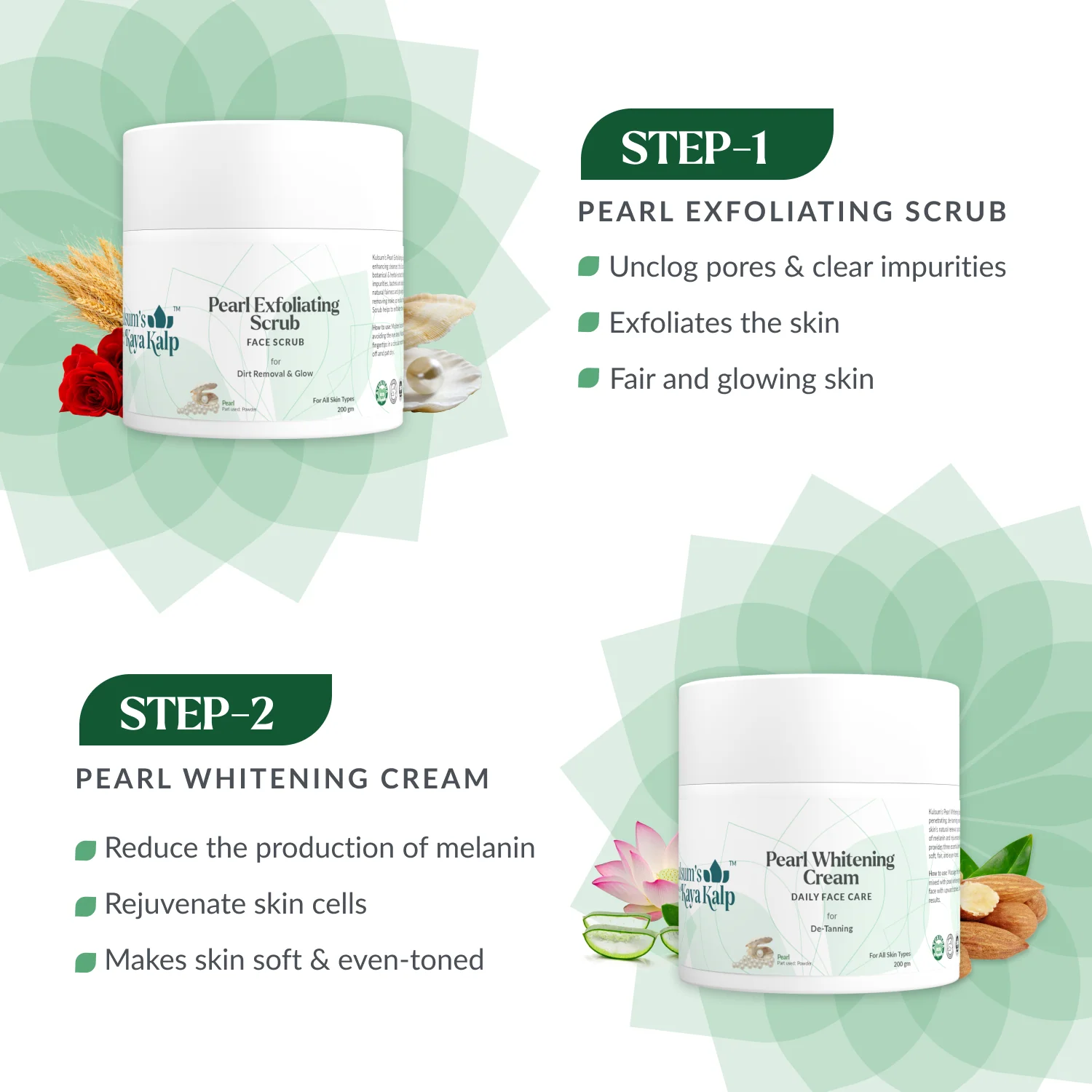Pearl Whitening Facial Kit - 850g - Image 4