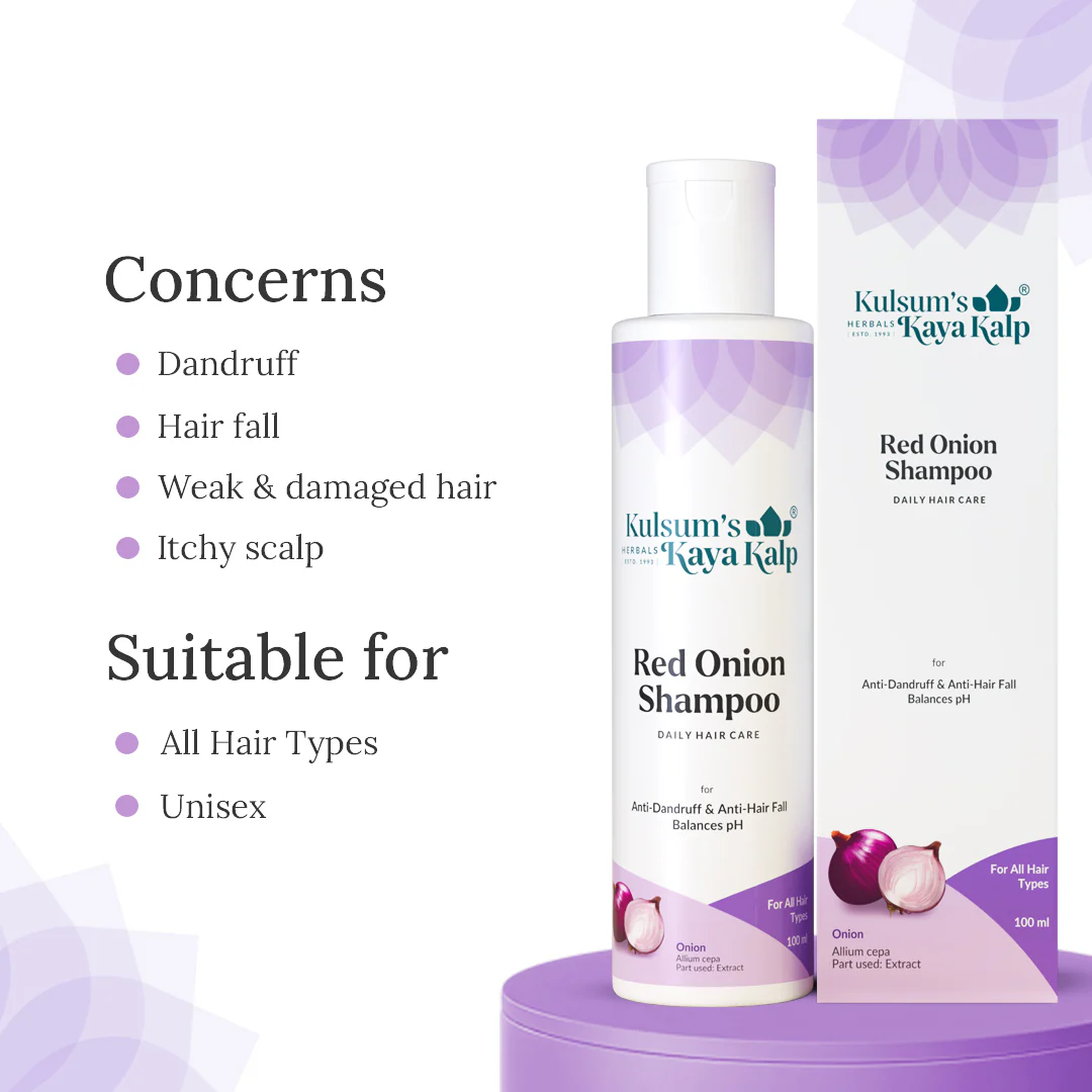 Red Onion Shampoo For Anti Dandruff & Anti Hair Fall, Balances pH - Image 4