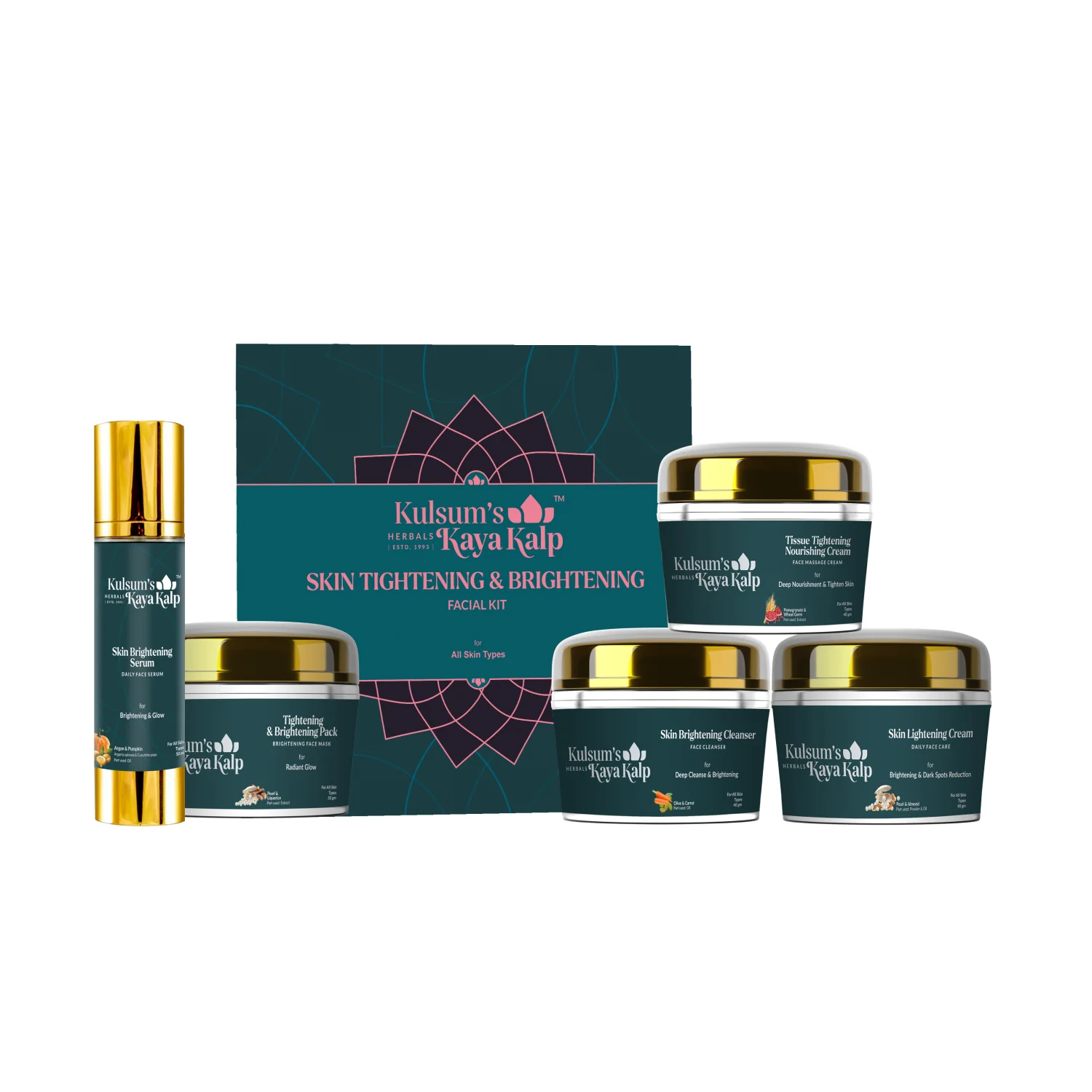 Skin Tightening & Brightening Facial Kit For Tightening & Brightening