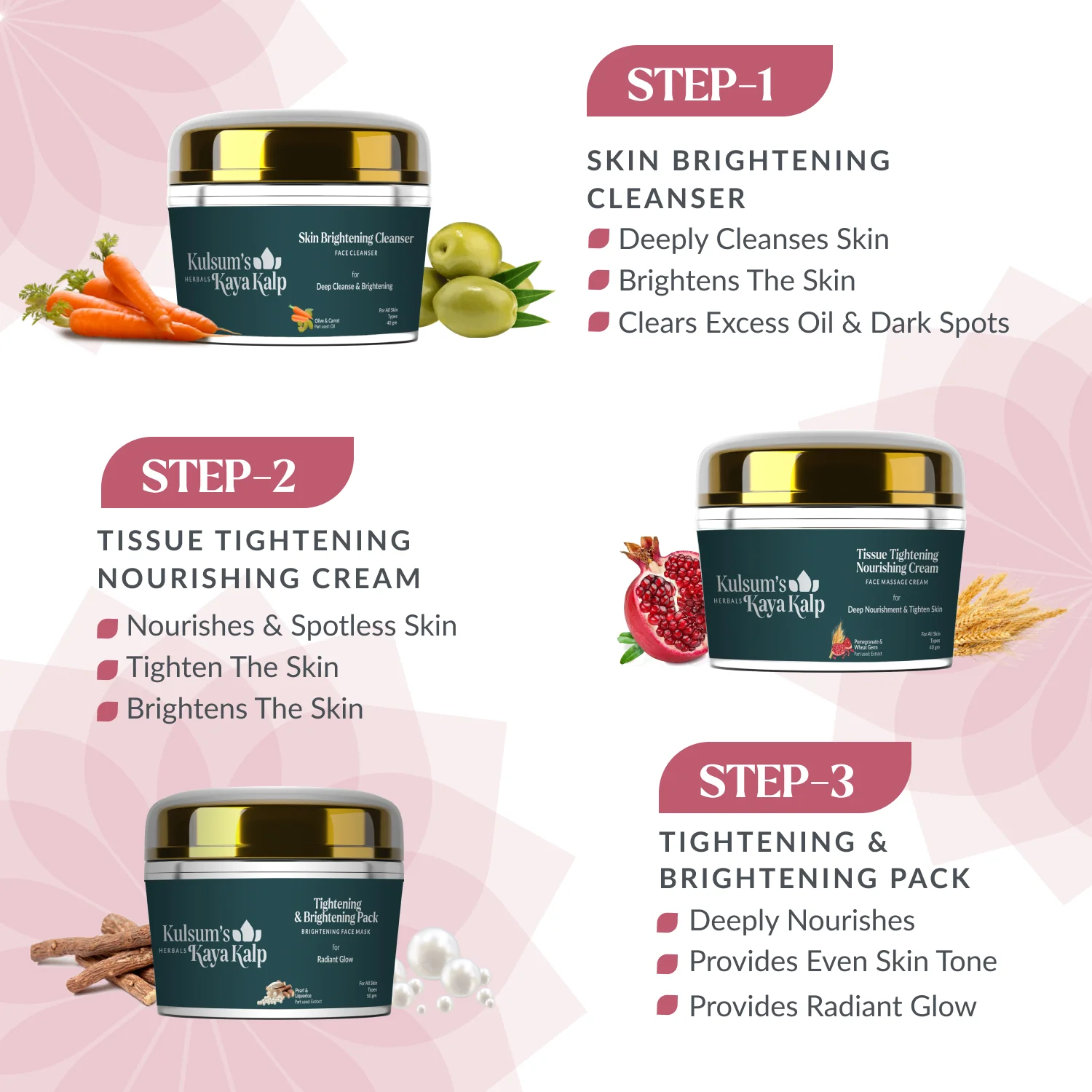 Skin Tightening & Brightening Facial Kit For Tightening & Brightening - Image 5